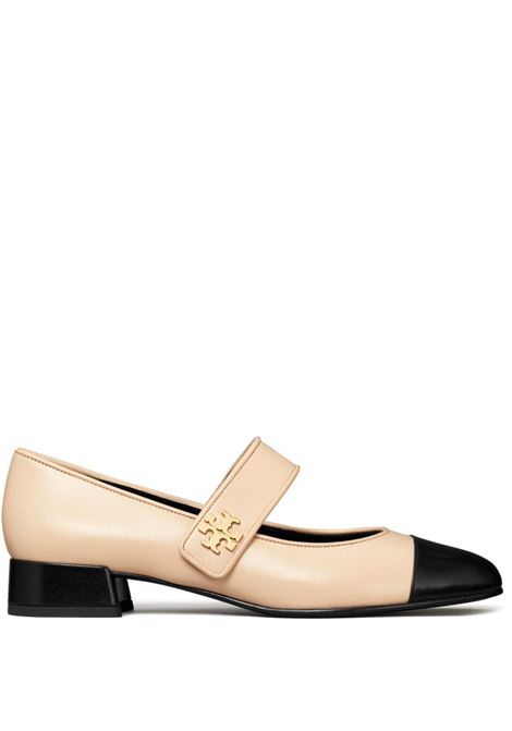 Beige and black mary jane ballerina shoes Tory Burch - women